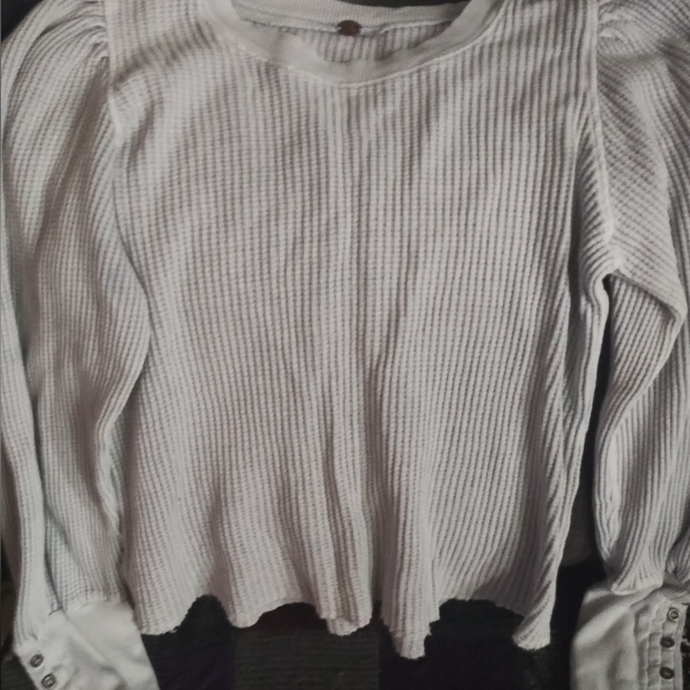 Women's Light Grey Thermal Top